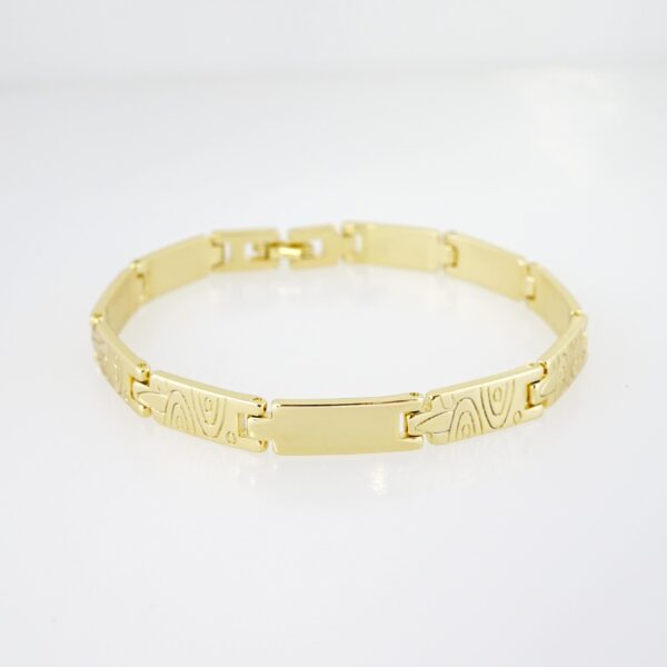 Brazalete de Acero Bañada en Oro 14k - BR0045