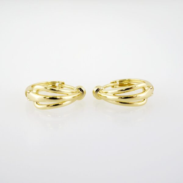 Arete de Acero Bañado en Oro 14k - EA467