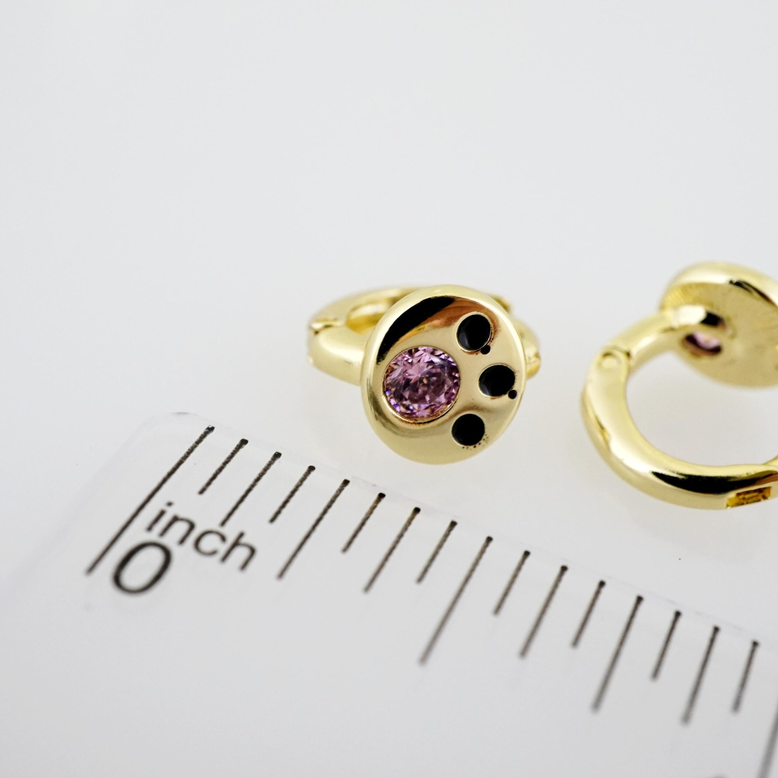 Arete de Acero Bañado en Oro 14k - EA485 - Imagen 3