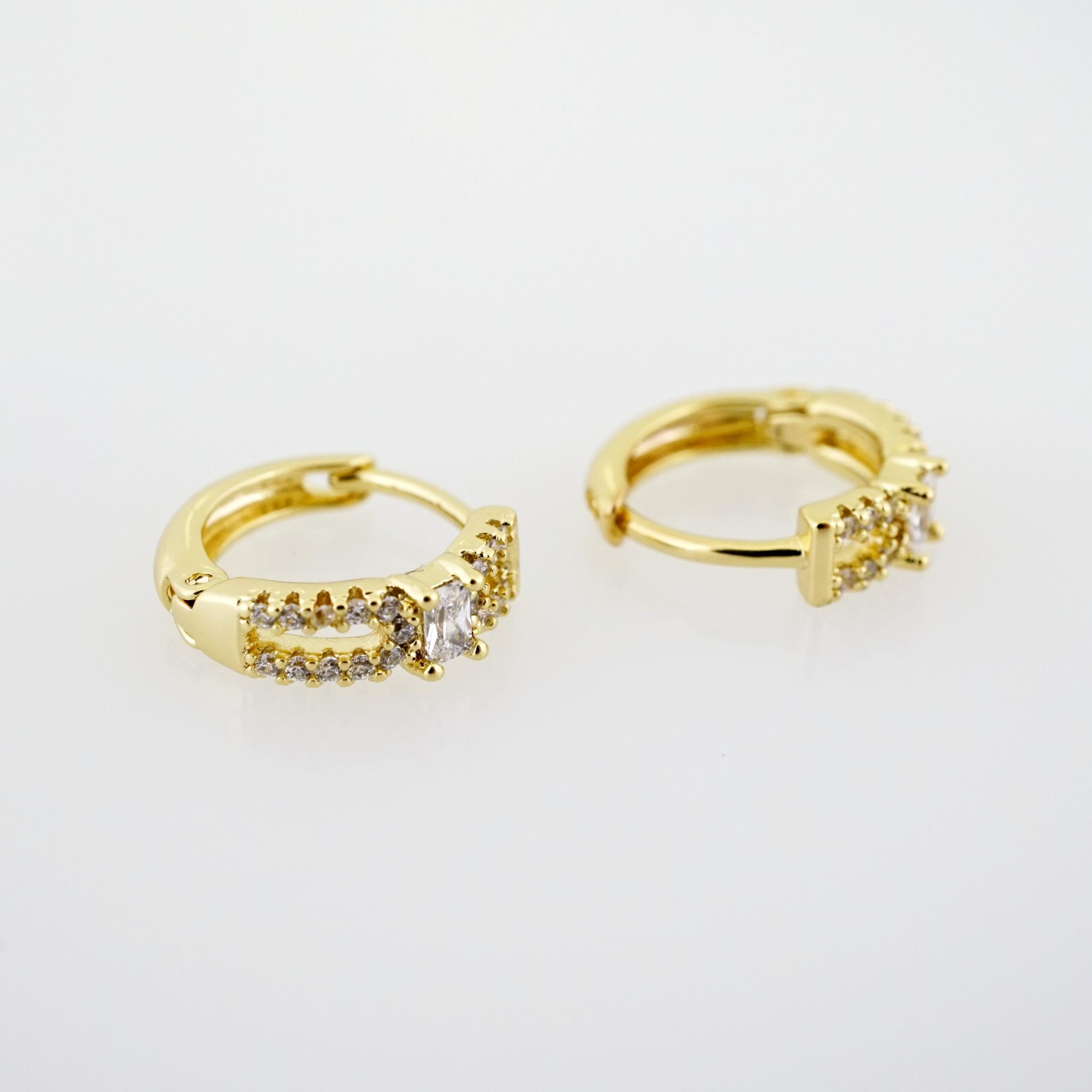 Arete de Acero Bañado en Oro 14k - EA468 - Imagen 2