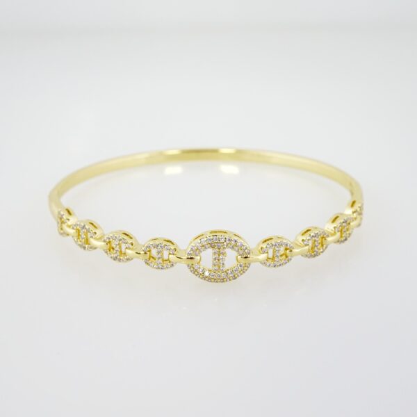 Pulso de Acero Bañado en Oro 14k - BA094