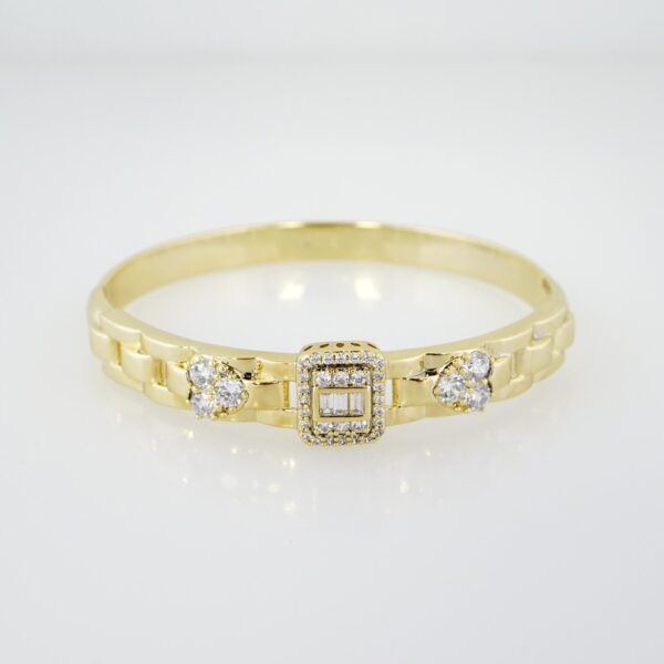 Pulso de Acero Bañado en Oro 14k - BA099