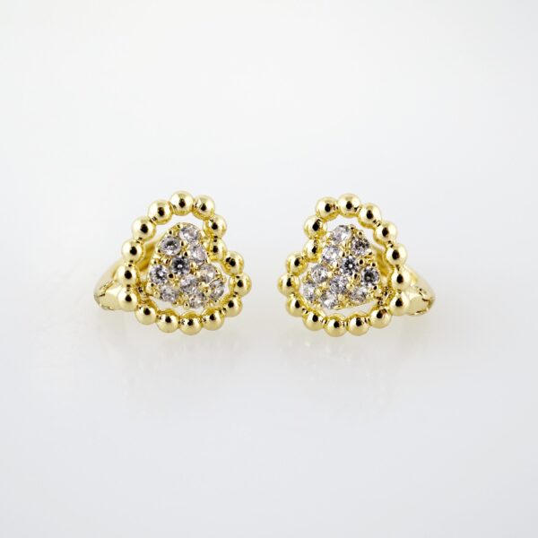 Arete de Acero Bañado en Oro 14k - EA464