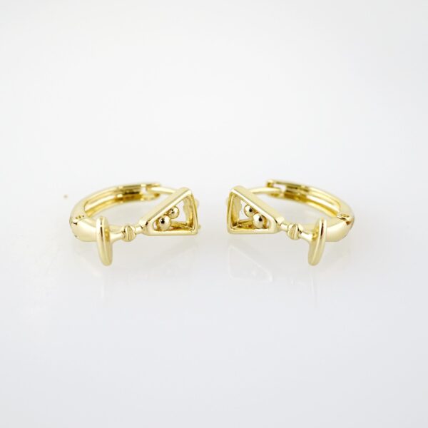 Arete de Acero Bañado en Oro 14k - EA463