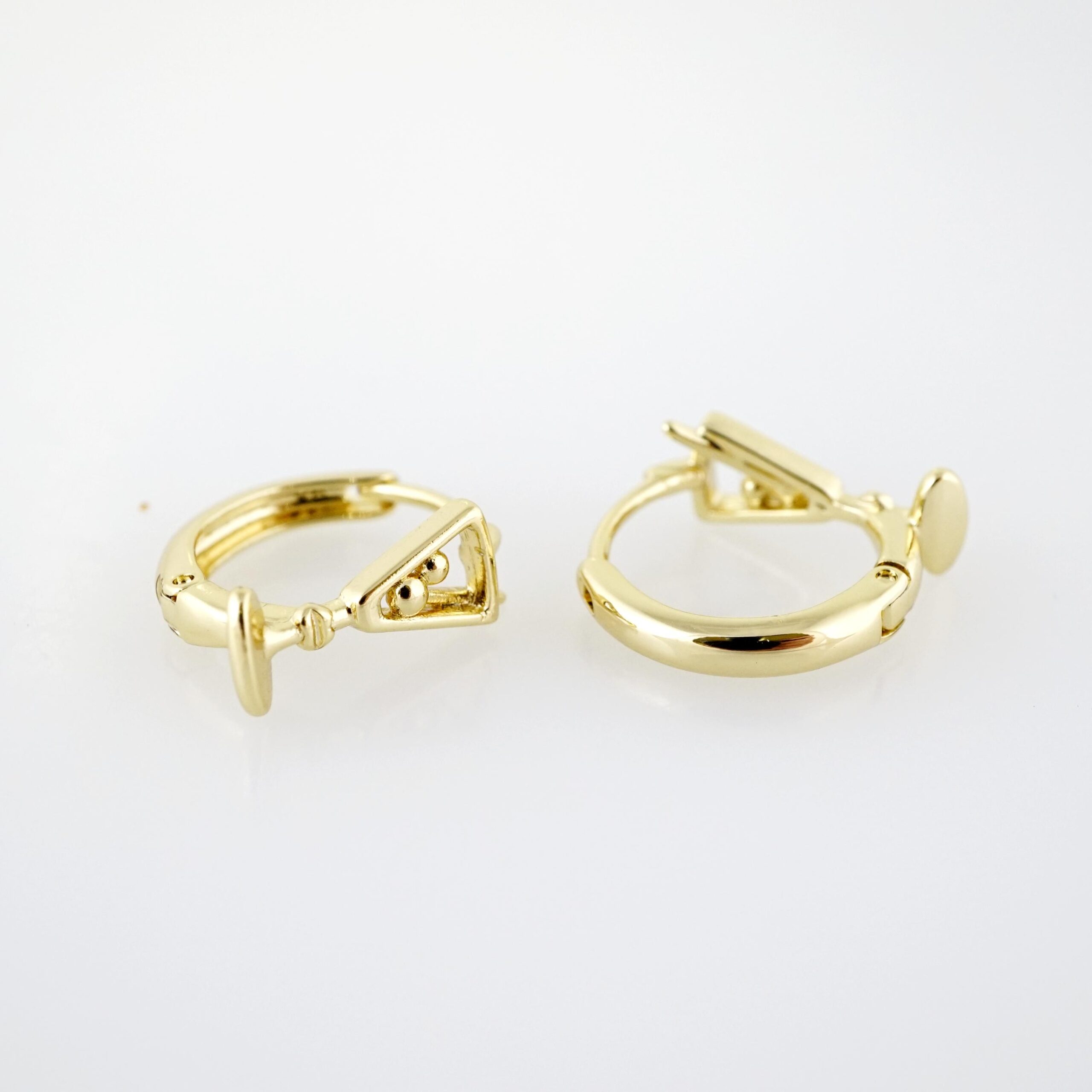 Arete de Acero Bañado en Oro 14k - EA463 - Imagen 2