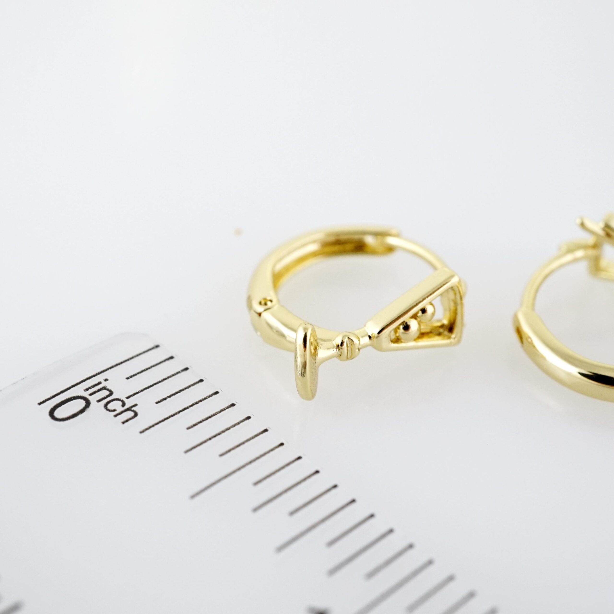 Arete de Acero Bañado en Oro 14k - EA463 - Imagen 3