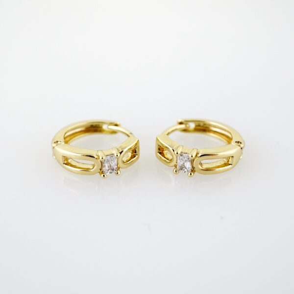 Arete de Acero Bañado en Oro 14k - EA472