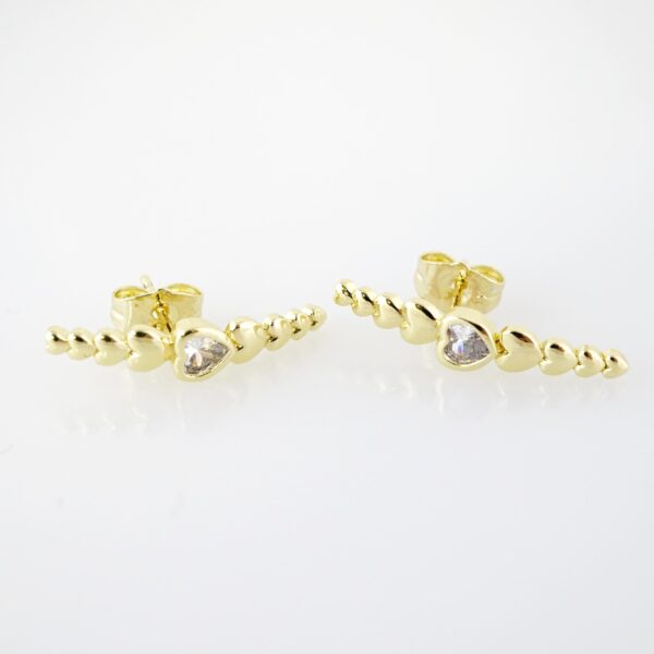 Arete de Acero Bañado en Oro 14k - EA312