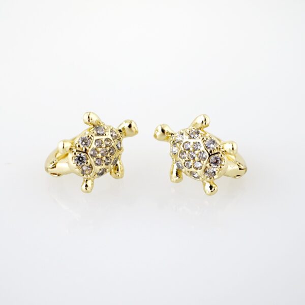 Arete de Acero Bañado en Oro 14k - EA461