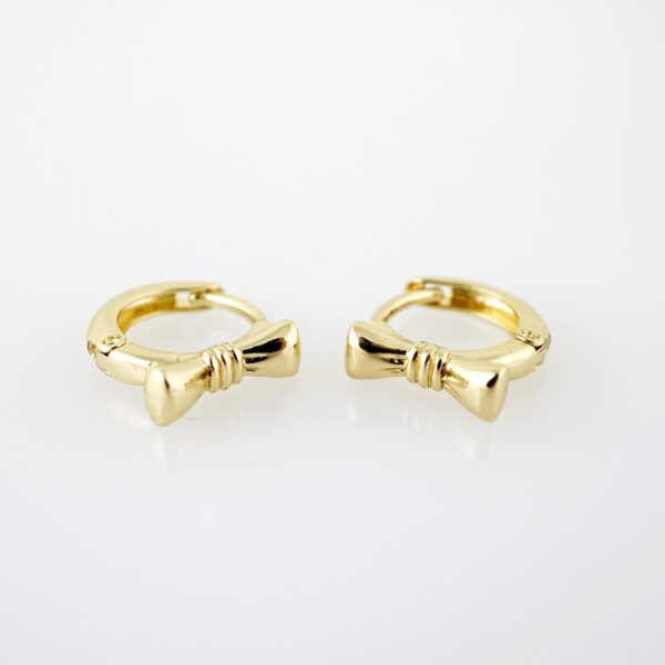 Arete de Acero Bañado en Oro 14k - EA460