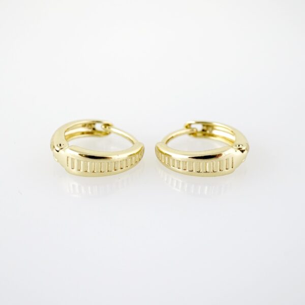 Arete de Acero Bañado en Oro 14k - EA482