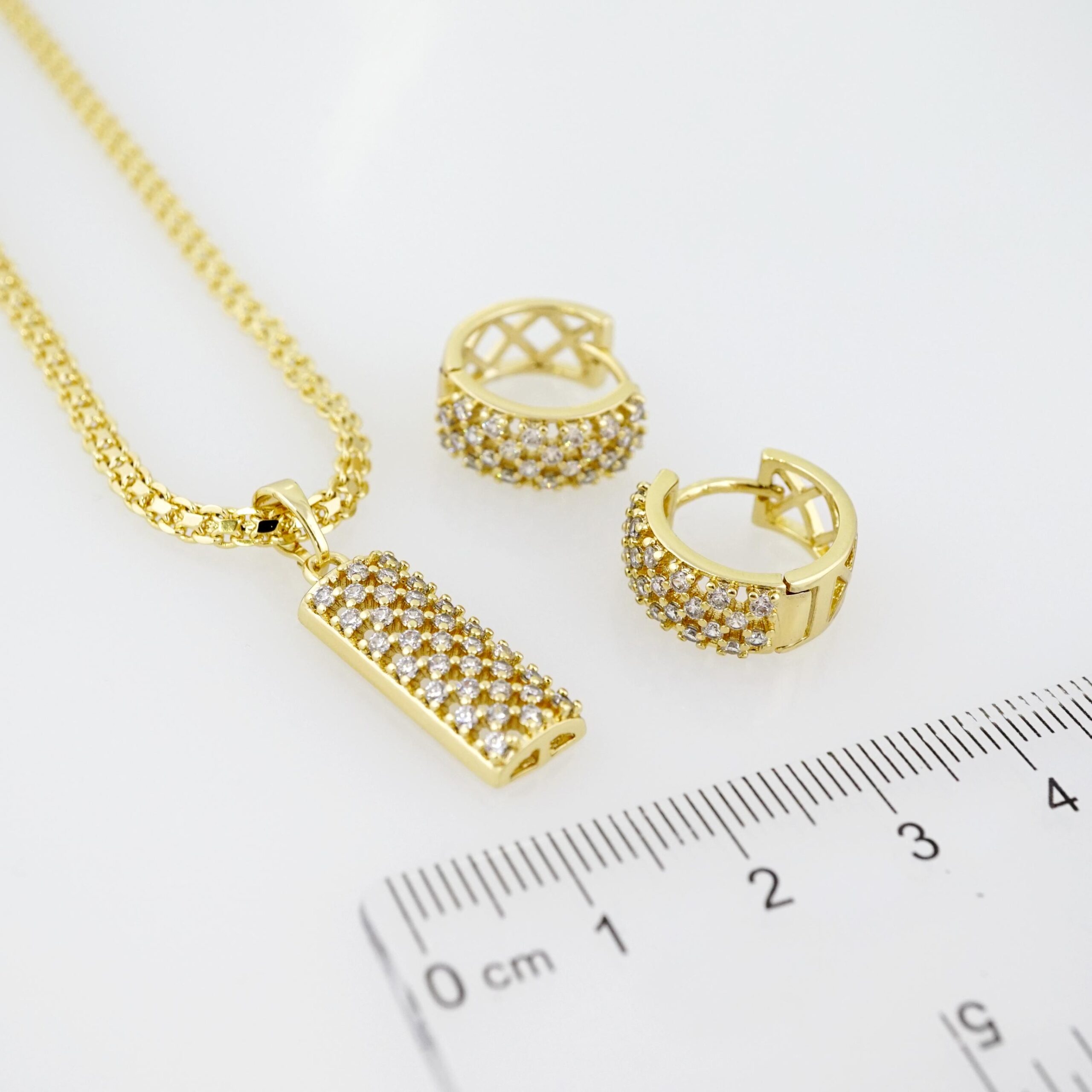 Set de Acero Inoxidable Bañado en Oro 14k - SET056 - Imagen 3