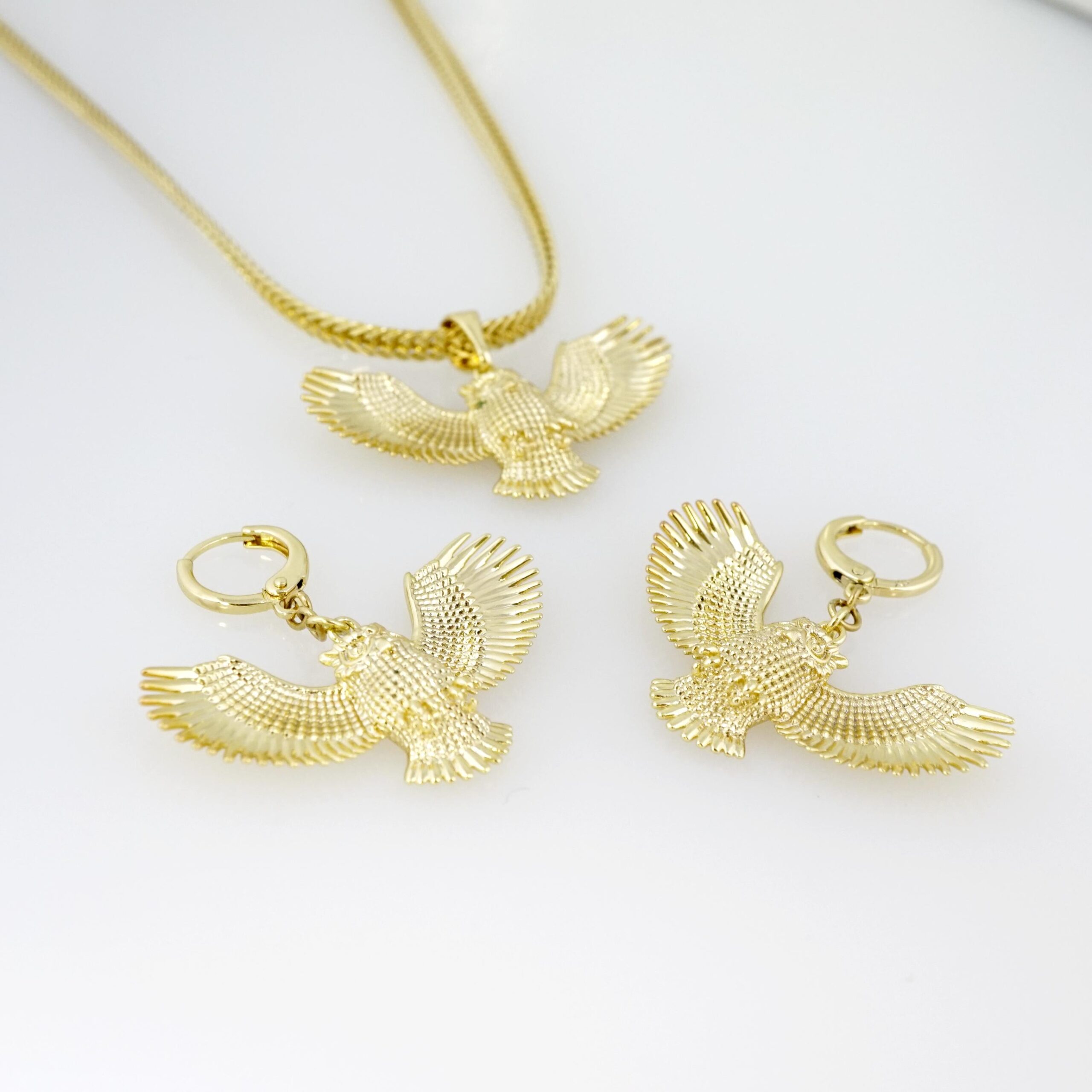 Set de Acero Inoxidable Bañado en Oro 14k - SET059 - Imagen 3