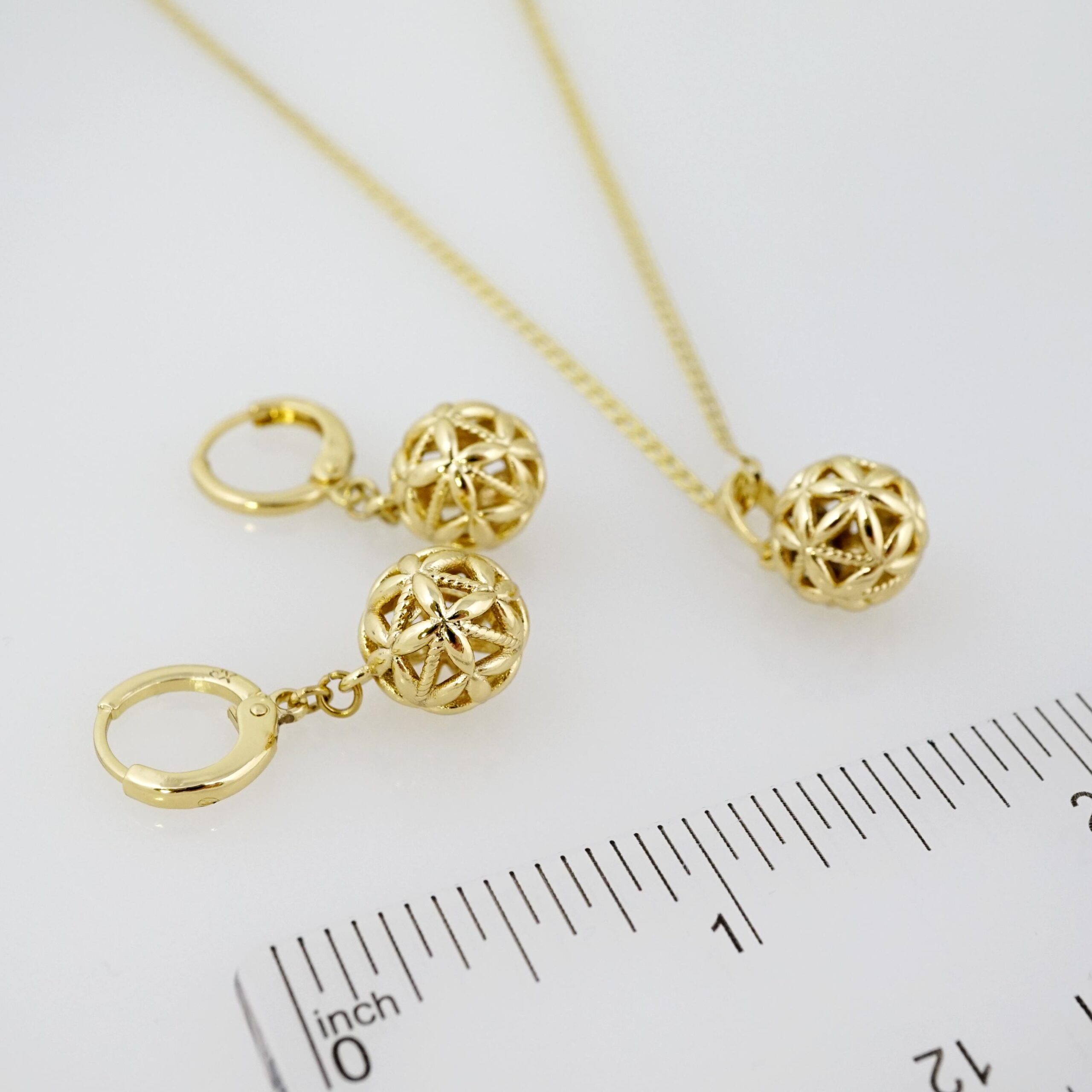 Set de Acero Inoxidable Bañado en Oro 14k - SET071 - Imagen 3