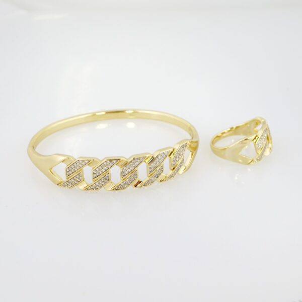 Set de Acero Inoxidable Bañado en Oro 14k - SET066