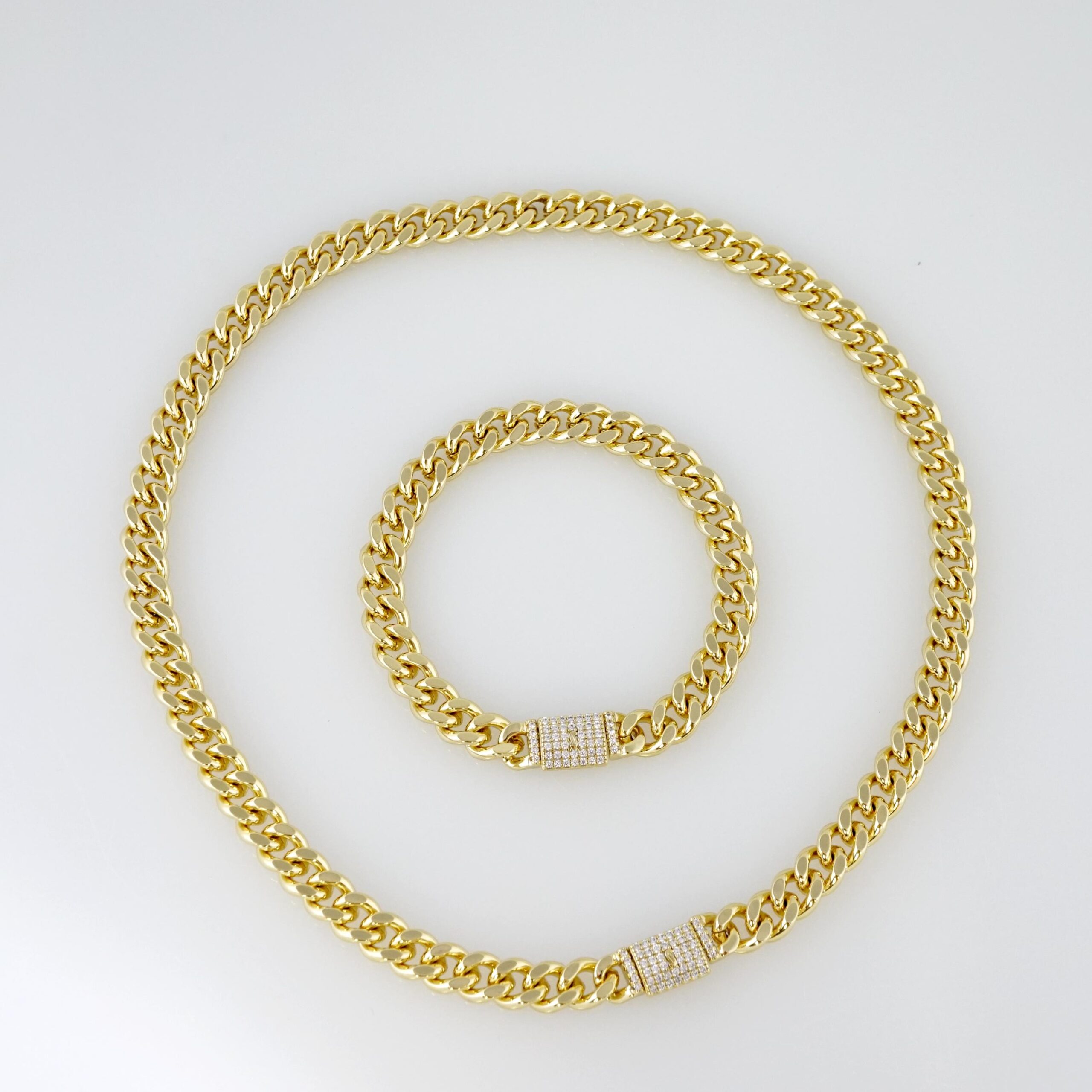 Set de Acero Inoxidable Bañado en Oro 14k - SET068 - Imagen 4