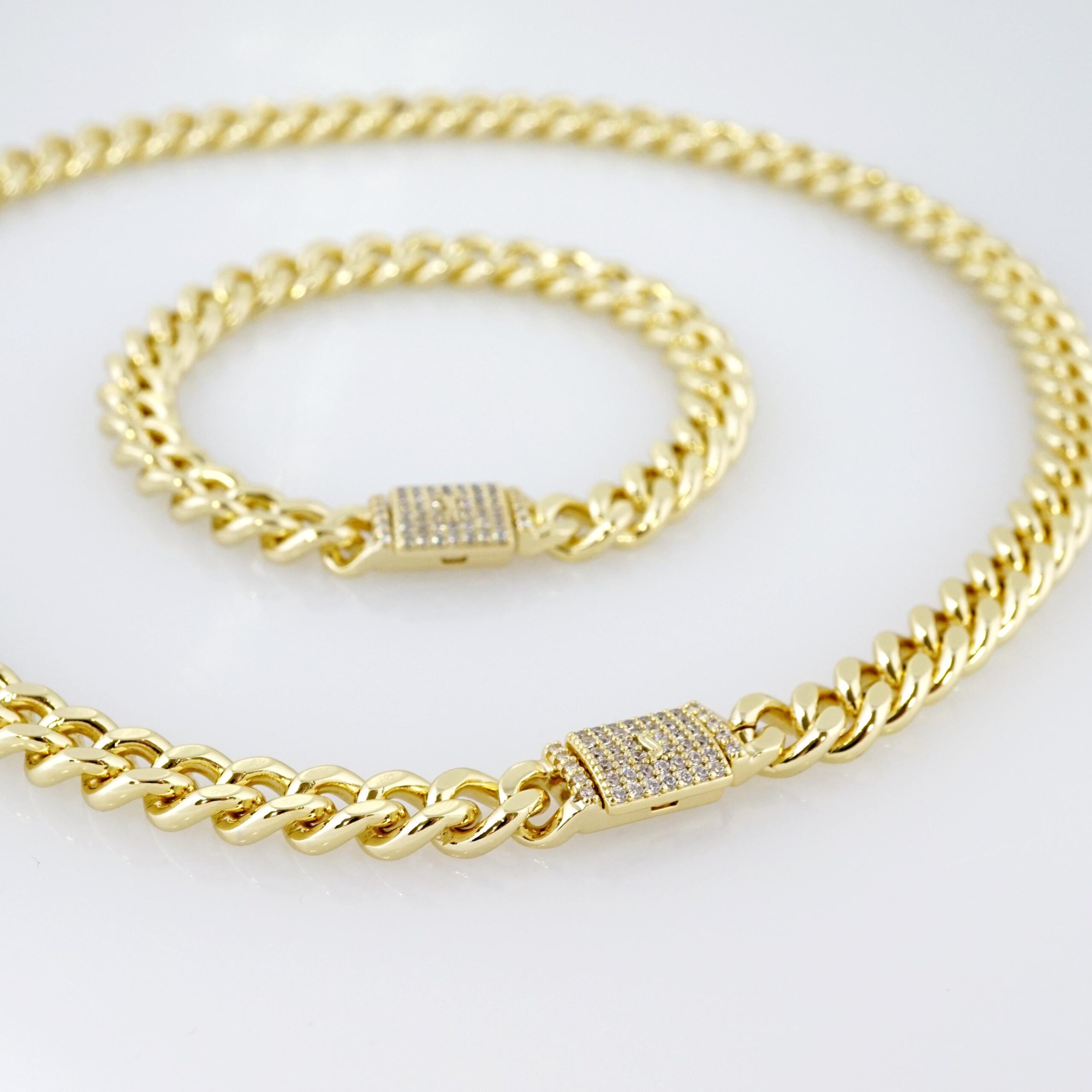 Set de Acero Inoxidable Bañado en Oro 14k - SET068 - Imagen 5