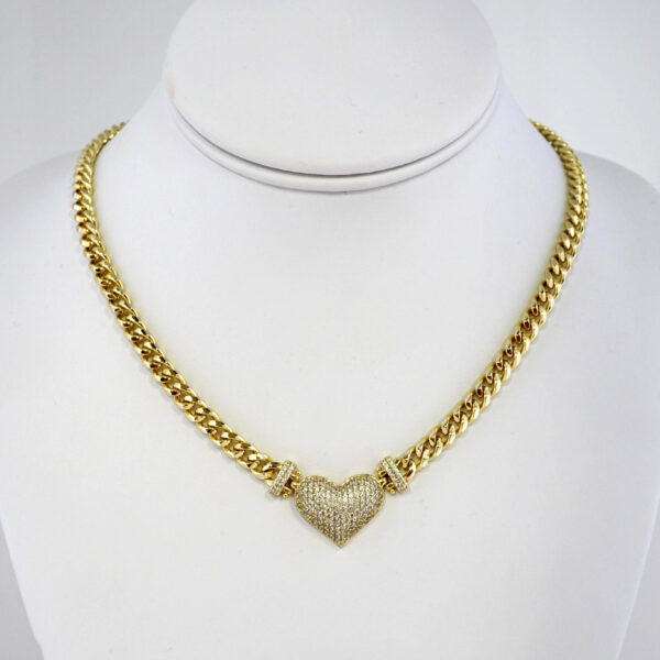 Gargantilla de Acero Bañada en Oro 14k - NK019