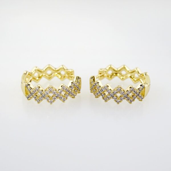 Arete de Acero Bañado en Oro 14k - EA447