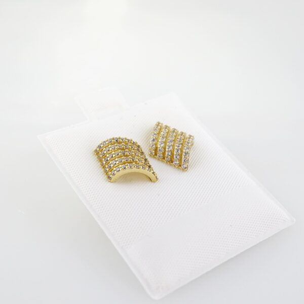 Arete de Acero Bañado en Oro 14k - EA379