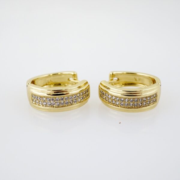 Arete de Acero Bañado en Oro 14k - EA528