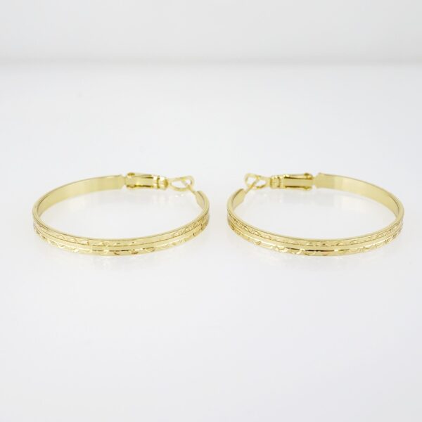 Arete de Acero Bañado en Oro 14k - EA529