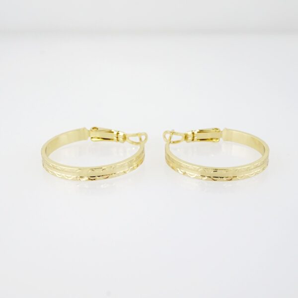 Arete de Acero Bañado en Oro 14k - EA532