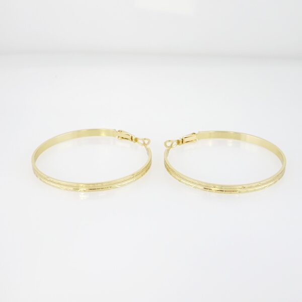 Arete de Acero Bañado en Oro 14k - EA535