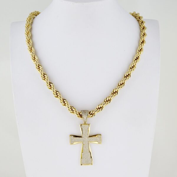 Cadena de Hombre en Acero Bañada en Oro 14k – MCH059