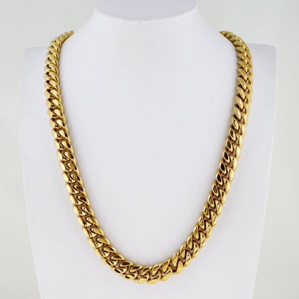 Cadena de Hombre en Acero Bañada en Oro 14k – MCH056