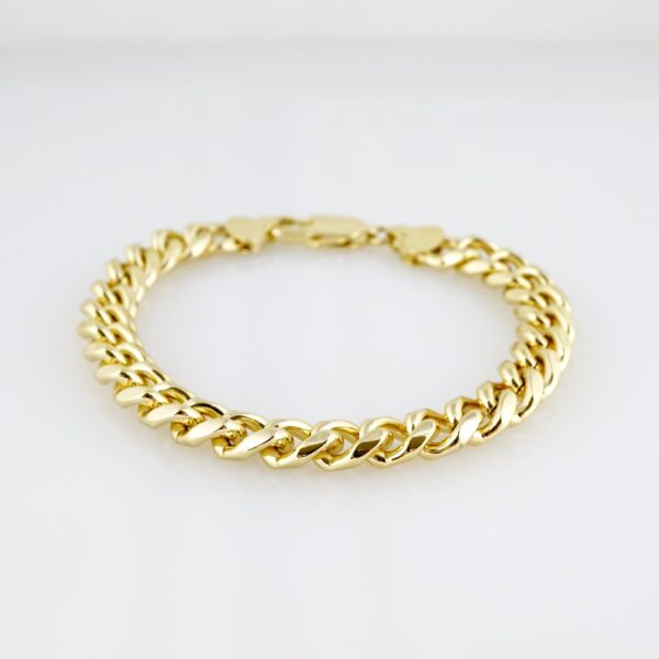 Manilla de Hombre en Acero Bañada en Oro 14k - MBR010