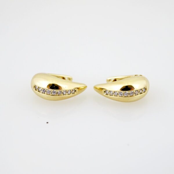 Aretes de Acero Bañado en Oro 14k - EA537