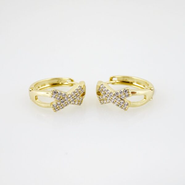 Aretes de Acero Bañado en Oro 14k - EA541