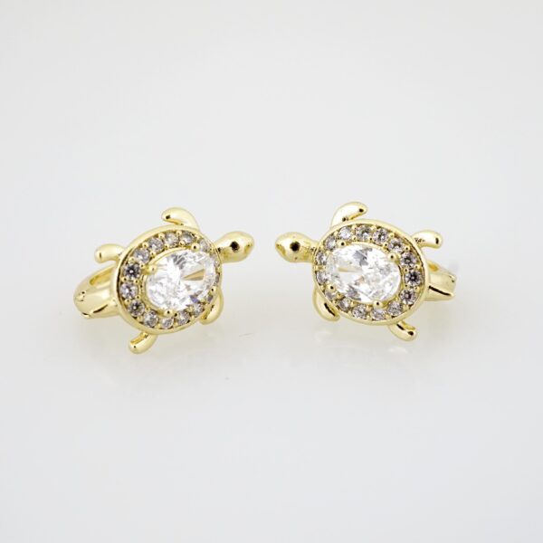 Aretes de Acero Bañado en Oro 14k - EA538