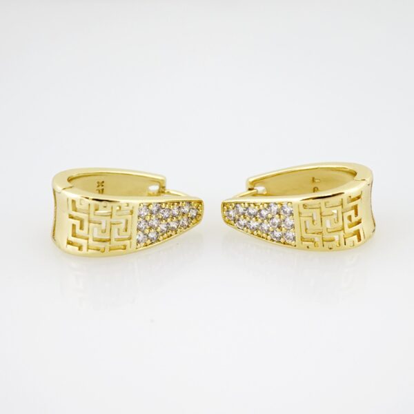 Aretes de Acero Bañado en Oro 14k - EA544