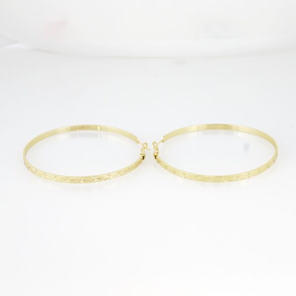 Aretes de Acero Bañado en Oro 14k - EA547