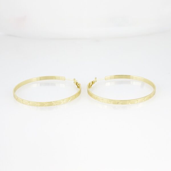 Aretes de Acero Bañado en Oro 14k - EA546