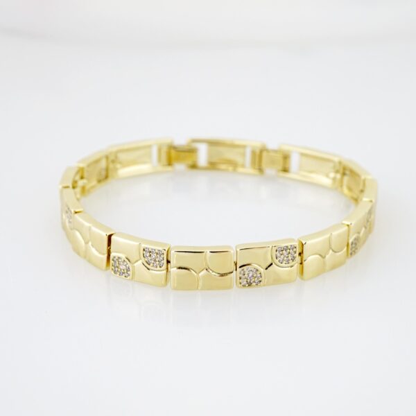 Brazalete de Acero Bañada en Oro 14k - BR0060