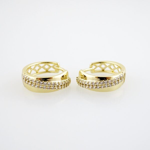 Aretes de Acero Bañado en Oro 14k - EA548