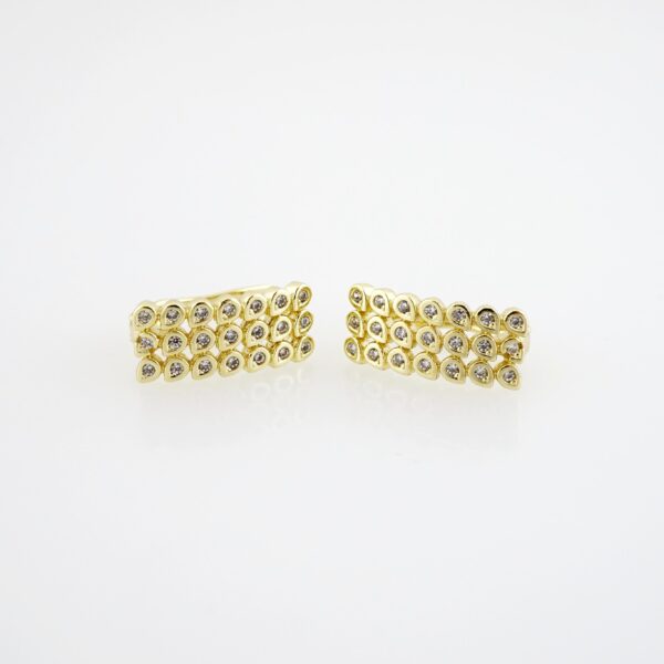 Aretes de Acero Bañado en Oro 14k - EA553