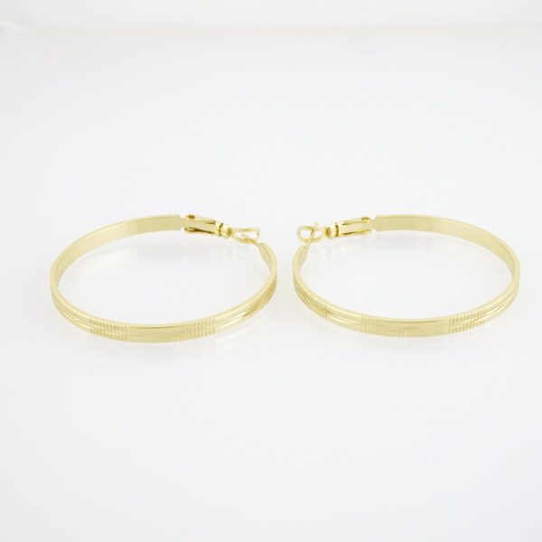 Aretes de Acero Bañado en Oro 14k - EA554