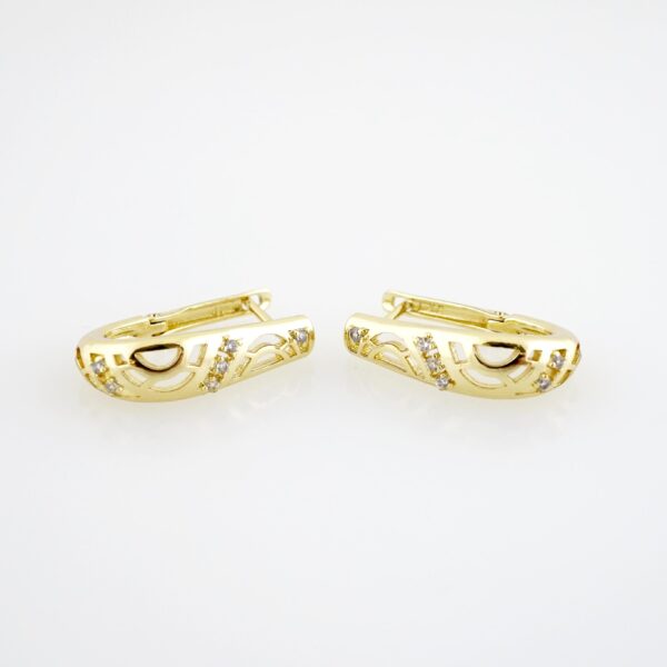 Aretes de Acero Bañado en Oro 14k - EA555