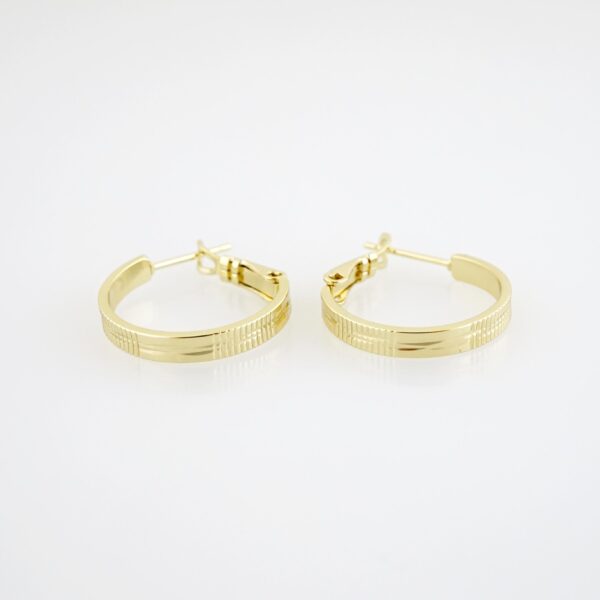 Aretes de Acero Bañado en Oro 14k - EA557
