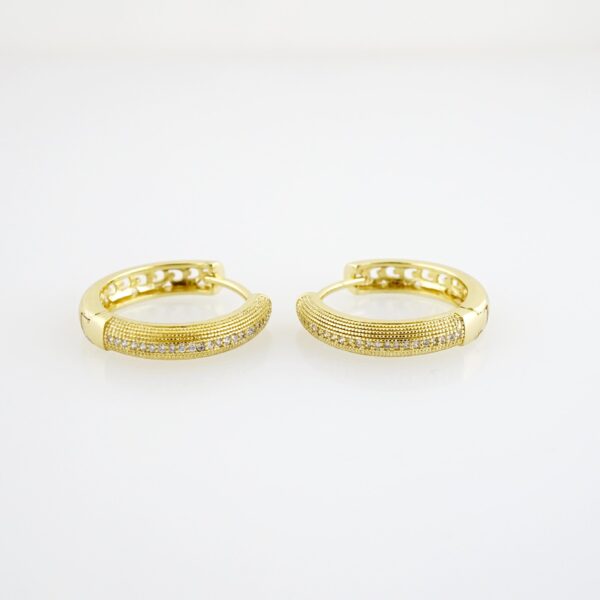 Aretes de Acero Bañado en Oro 14k - EA558