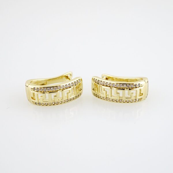 Aretes de Acero Bañado en Oro 14k - EA561