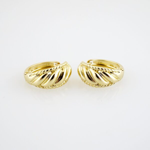 Aretes de Acero Bañado en Oro 14k - EA562