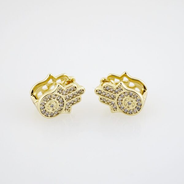 Aretes de Acero Bañado en Oro 14k - EA567