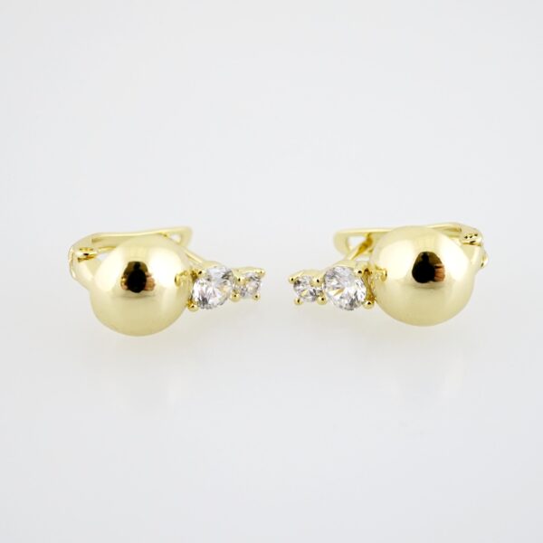 Aretes de Acero Bañado en Oro 14k - EA570