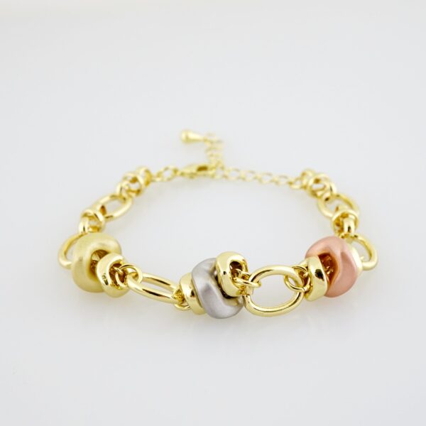 Brazalete de Acero Bañado en Oro 14k - BR0079