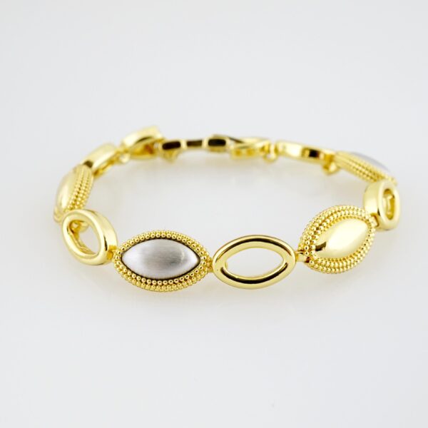Brazalete de Acero Bañado en Oro 14k - BR0077